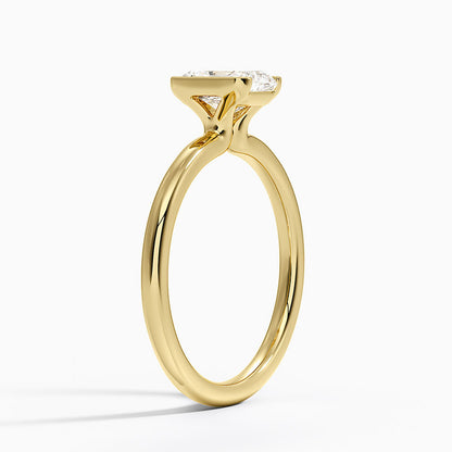 Каблучка з діамантом солітер Annika Semi-Bezel Radiant Cut
