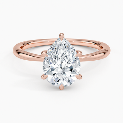 Каблучка з діамантом солітер Freesia Pear Cut