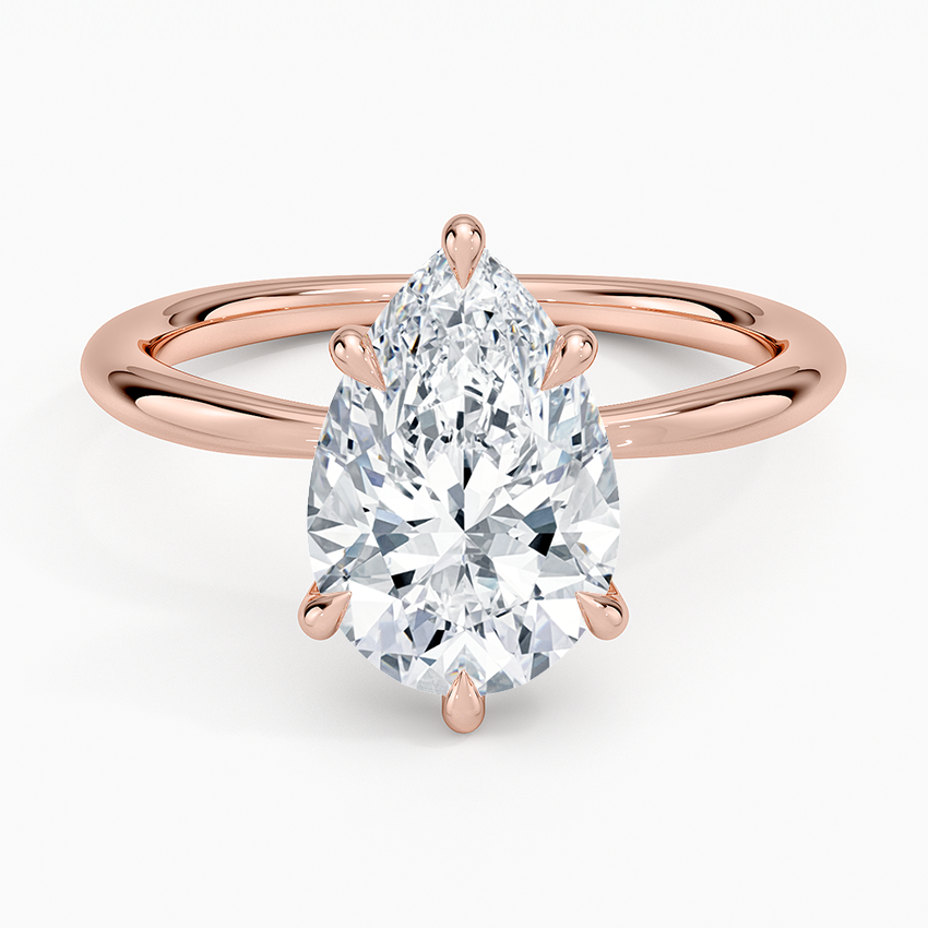 Каблучка з діамантом солітер Freesia Pear Cut