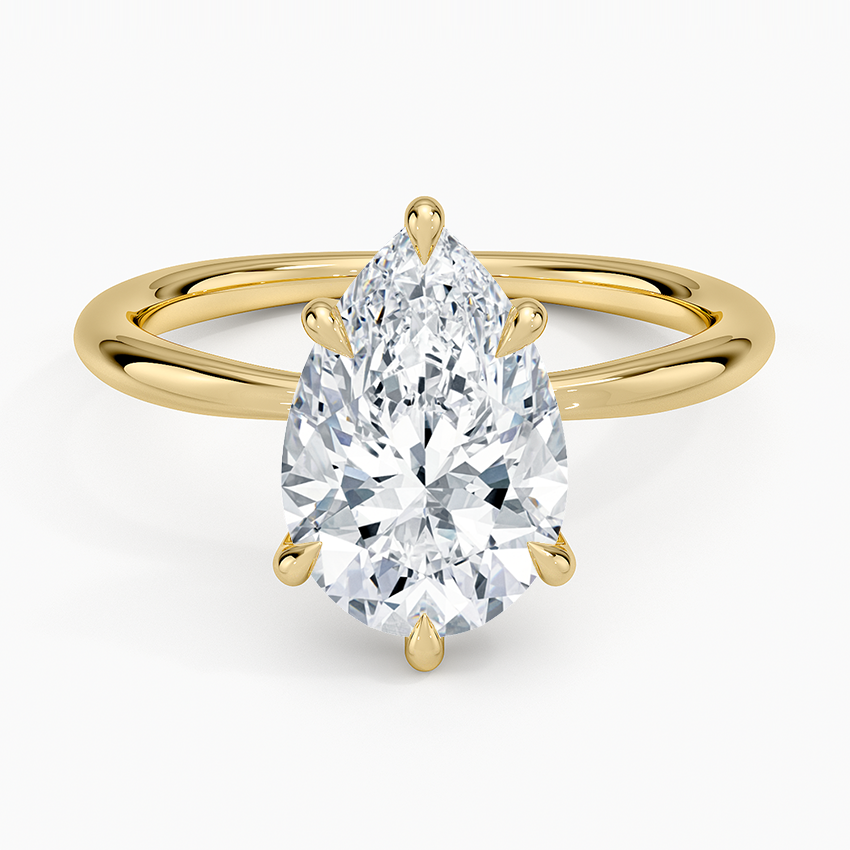 Каблучка з діамантом солітер Freesia Pear Cut