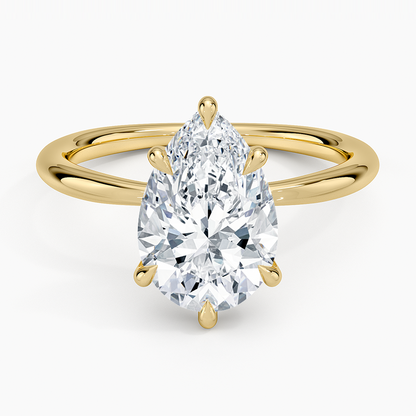 Каблучка з діамантом солітер Freesia Pear Cut