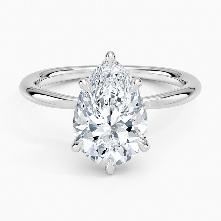 Каблучка з діамантом солітер Freesia Pear Cut