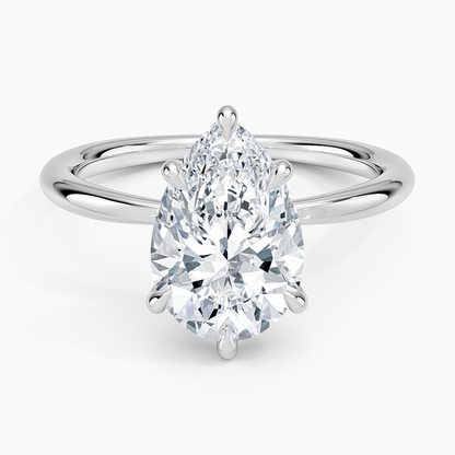 Каблучка з діамантом солітер Freesia Pear Cut