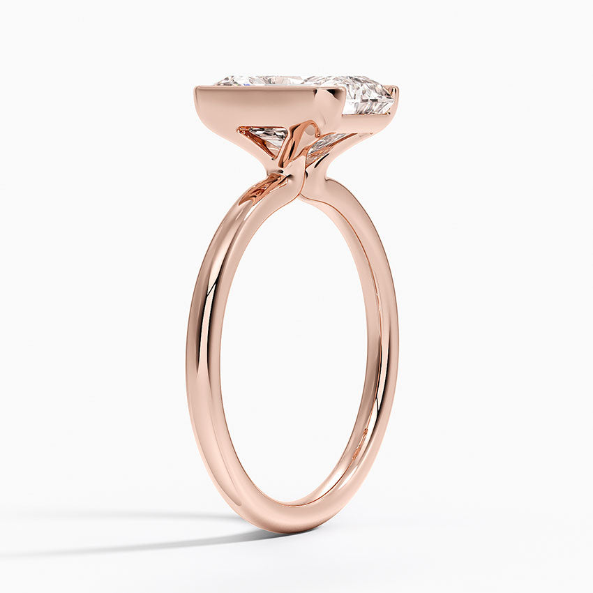 Каблучка з діамантом солітер Annika Semi-Bezel Radiant Cut