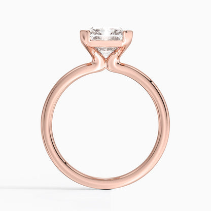 Каблучка з діамантом солітер Annika Semi-Bezel Radiant Cut