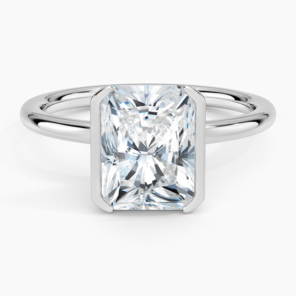 Каблучка з діамантом солітер Annika Semi-Bezel Radiant Cut