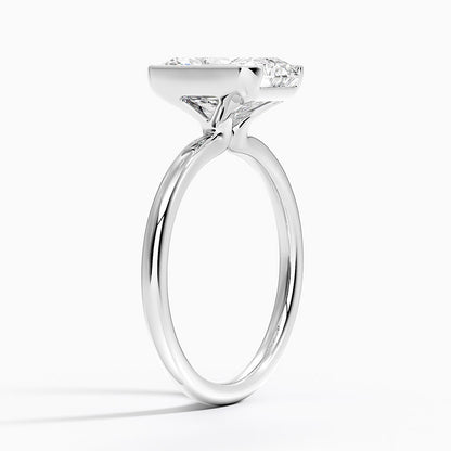 Каблучка з діамантом солітер Annika Semi-Bezel Radiant Cut