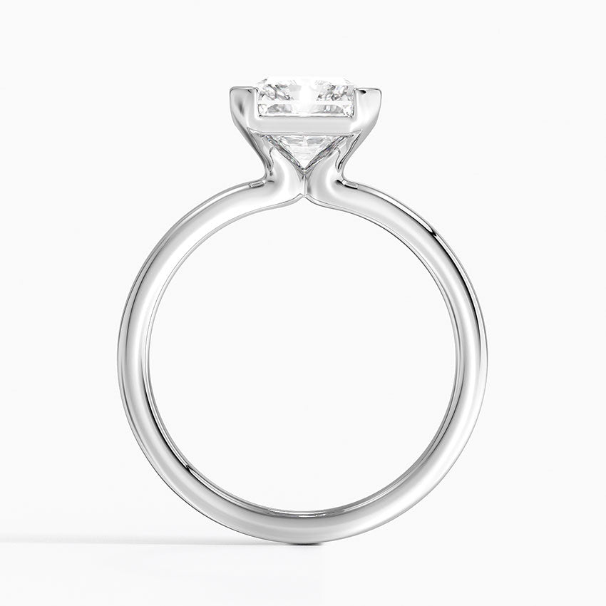 Каблучка з діамантом солітер Annika Semi-Bezel Radiant Cut