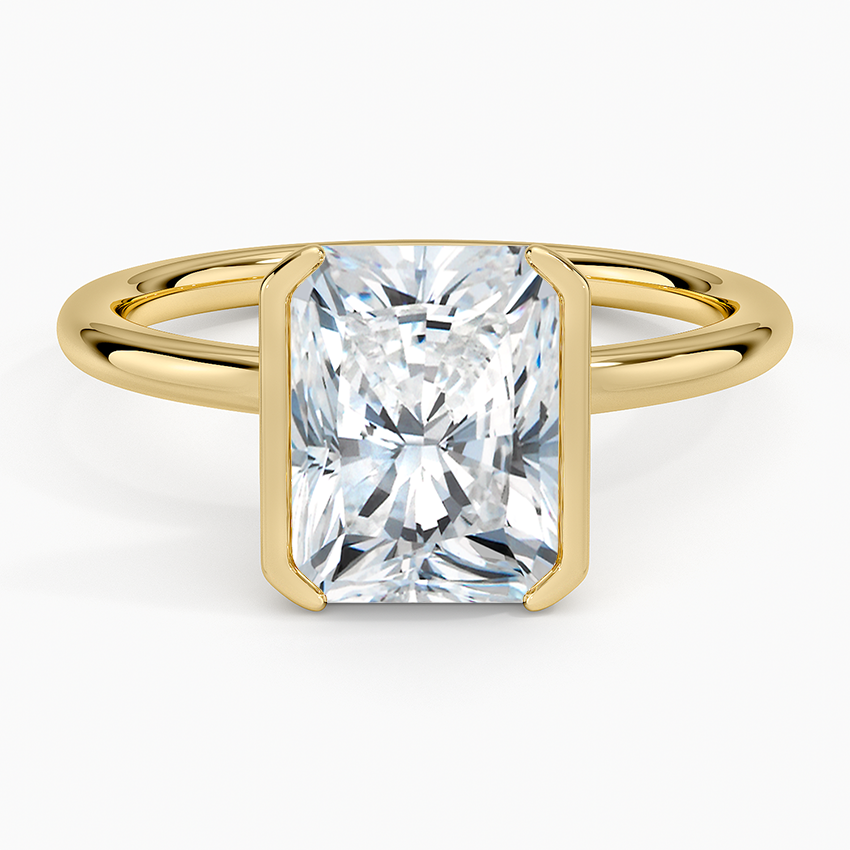 Каблучка з діамантом солітер Annika Semi-Bezel Radiant Cut
