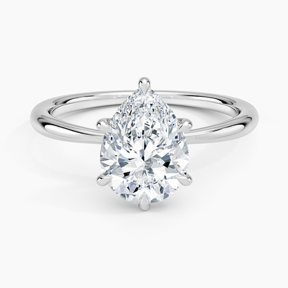 Каблучка з діамантом солітер Freesia Pear Cut