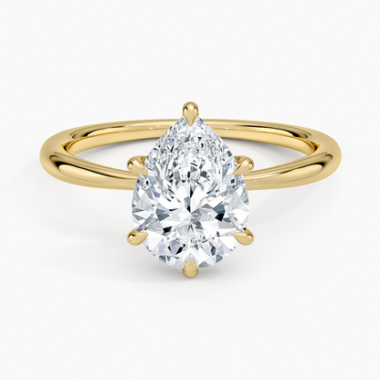 Каблучка з діамантом солітер Freesia Pear Cut