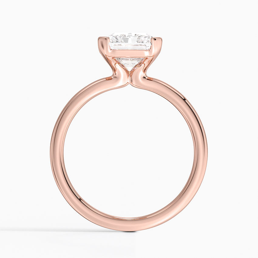Каблучка з діамантом солітер Annika Semi-Bezel Radiant Cut
