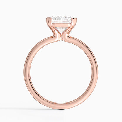 Каблучка з діамантом солітер Annika Semi-Bezel Radiant Cut