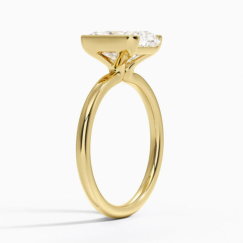 Каблучка з діамантом солітер Annika Semi-Bezel Radiant Cut