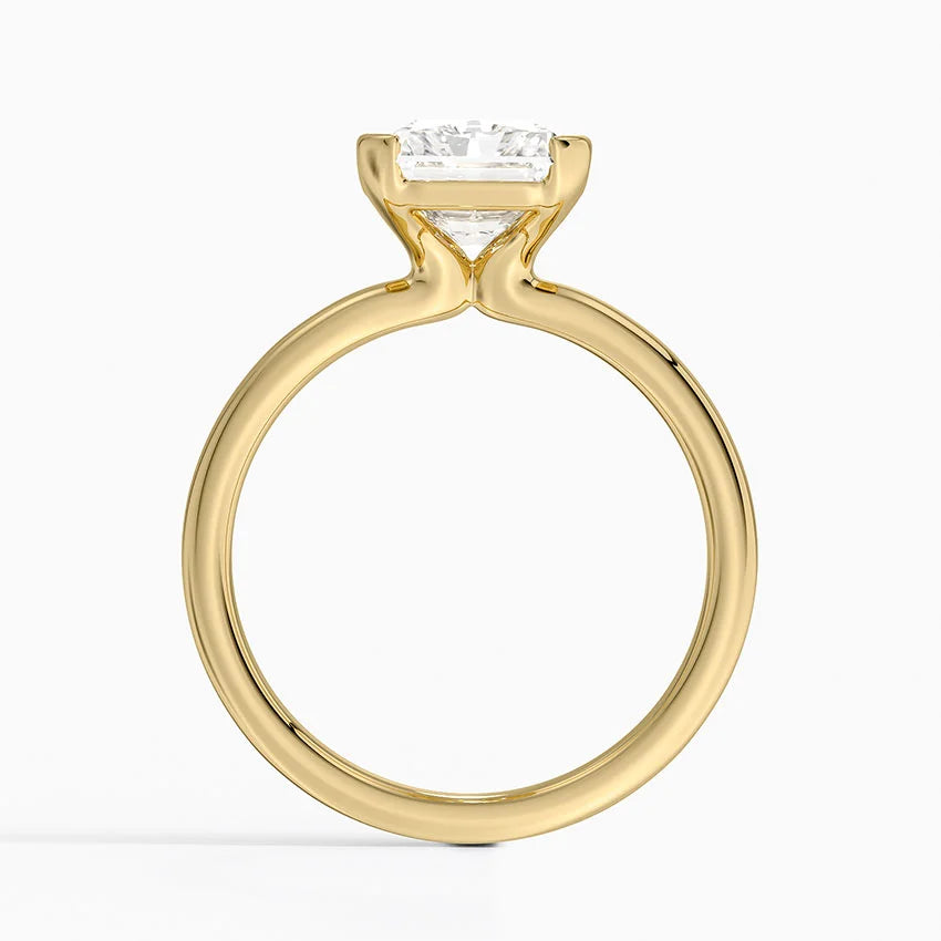 Каблучка з діамантом солітер Annika Semi-Bezel Radiant Cut
