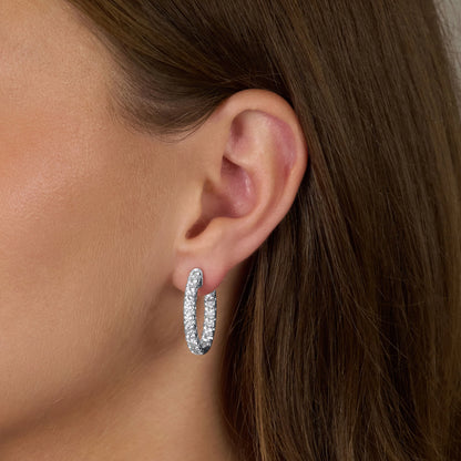 Perfect Hoop Diamond Earrings