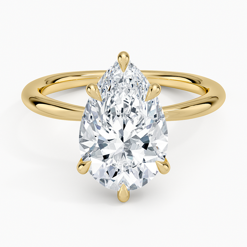 Каблучка з діамантом солітер Freesia Pear Cut