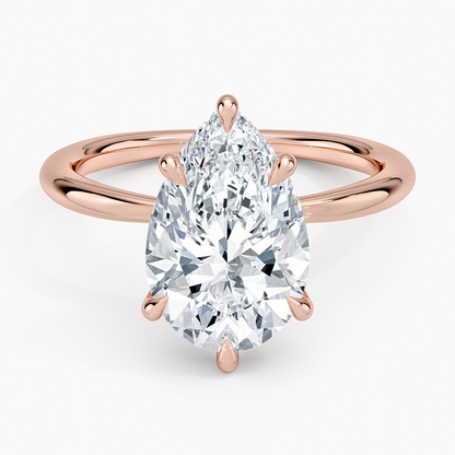 Каблучка з діамантом солітер Freesia Pear Cut