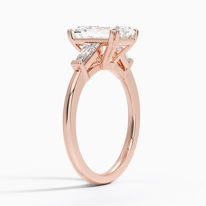 Symphony Double Prong Three Stone Diamond Ring