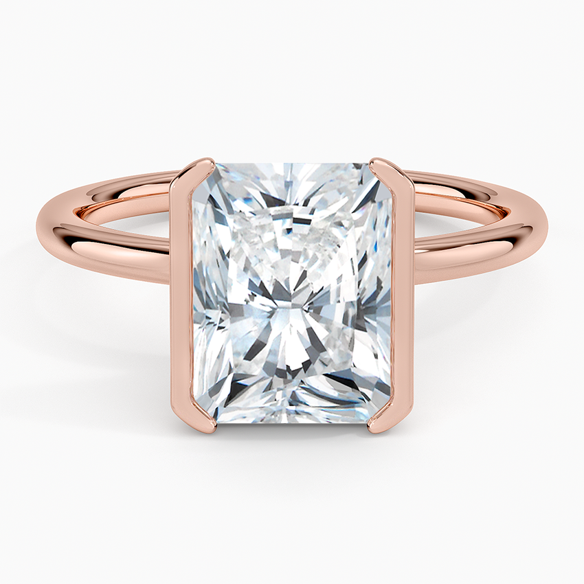 Каблучка з діамантом солітер Annika Semi-Bezel Radiant Cut