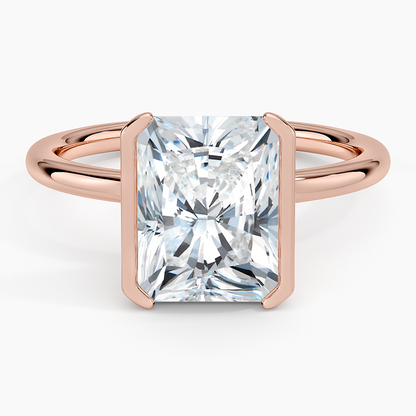 Каблучка з діамантом солітер Annika Semi-Bezel Radiant Cut