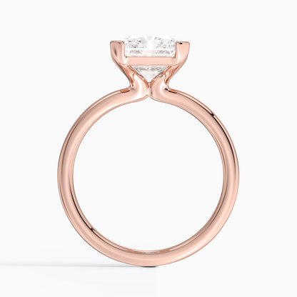 Каблучка з діамантом солітер Annika Semi-Bezel Radiant Cut