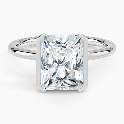 Каблучка з діамантом солітер Annika Semi-Bezel Radiant Cut