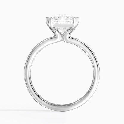 Каблучка з діамантом солітер Annika Semi-Bezel Radiant Cut