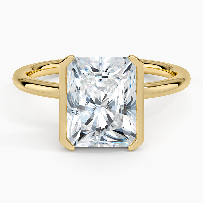 Каблучка з діамантом солітер Annika Semi-Bezel Radiant Cut