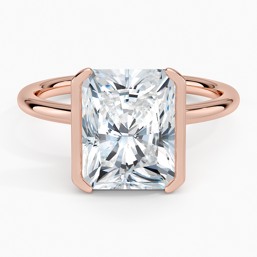 Каблучка з діамантом солітер Annika Semi-Bezel Radiant Cut