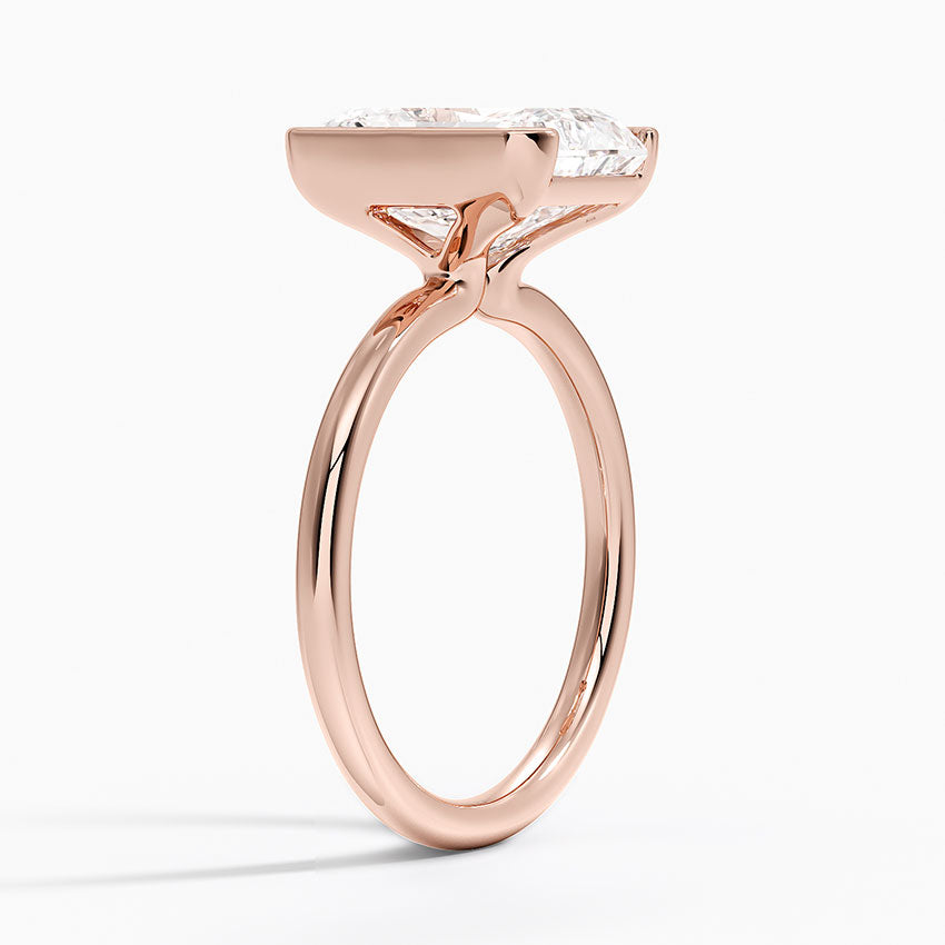 Каблучка з діамантом солітер Annika Semi-Bezel Radiant Cut