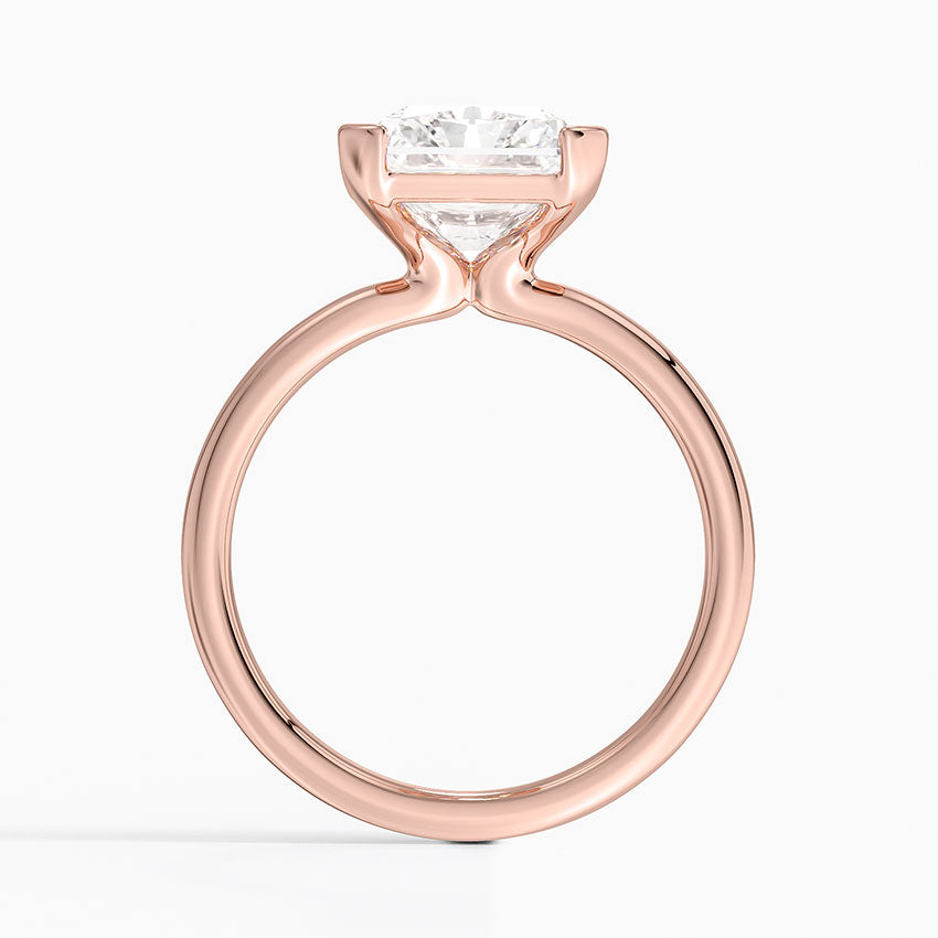 Каблучка з діамантом солітер Annika Semi-Bezel Radiant Cut