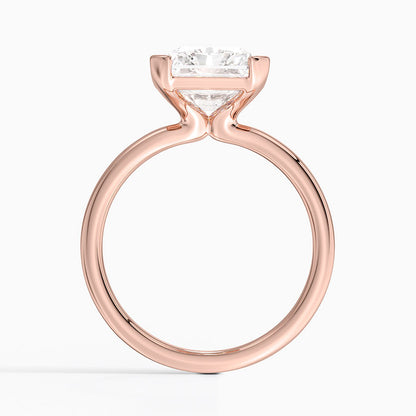 Каблучка з діамантом солітер Annika Semi-Bezel Radiant Cut