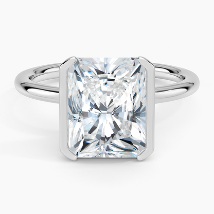 Каблучка з діамантом солітер Annika Semi-Bezel Radiant Cut
