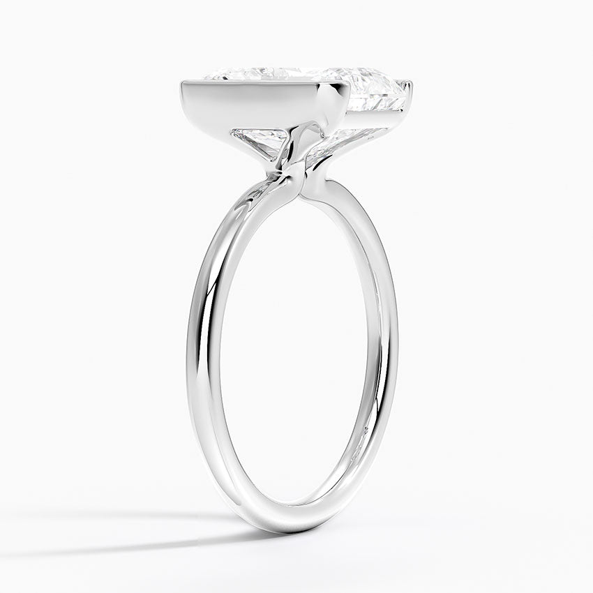 Каблучка з діамантом солітер Annika Semi-Bezel Radiant Cut