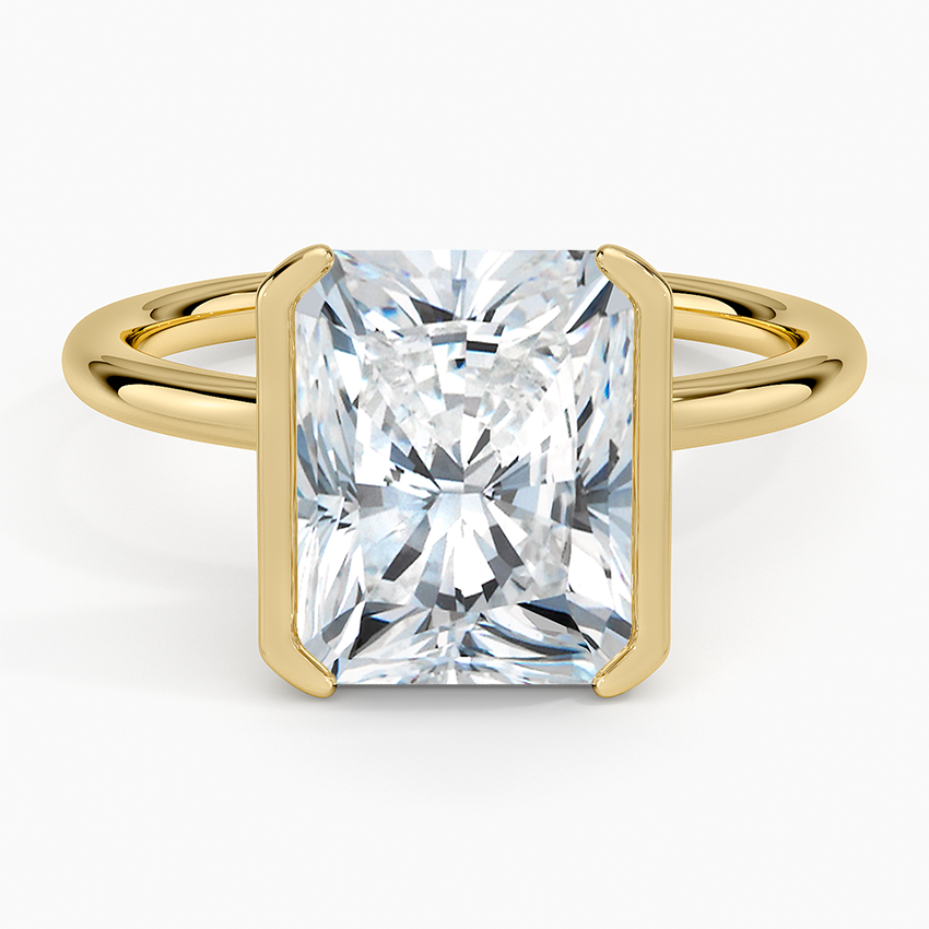 Каблучка з діамантом солітер Annika Semi-Bezel Radiant Cut