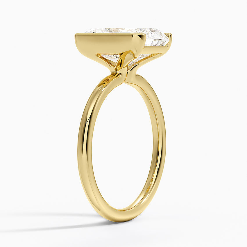 Каблучка з діамантом солітер Annika Semi-Bezel Radiant Cut