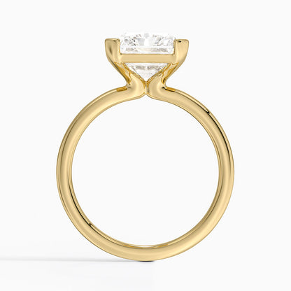 Каблучка з діамантом солітер Annika Semi-Bezel Radiant Cut