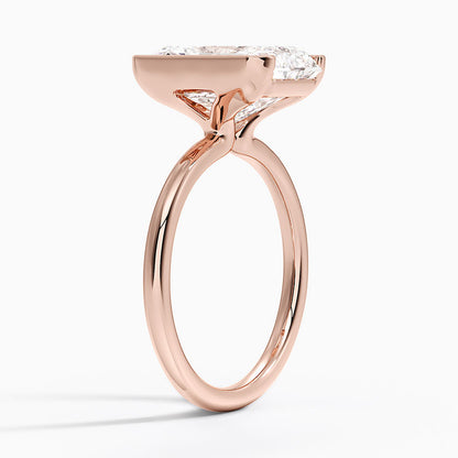 Каблучка з діамантом солітер Annika Semi-Bezel Radiant Cut