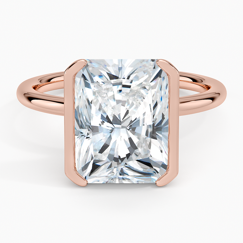 Каблучка з діамантом солітер Annika Semi-Bezel Radiant Cut