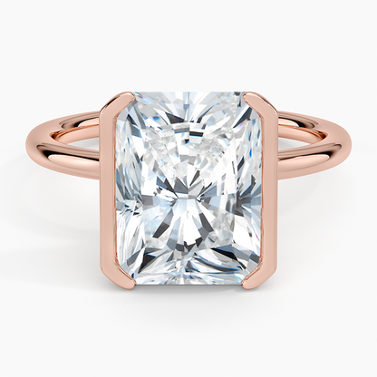 Каблучка з діамантом солітер Annika Semi-Bezel Radiant Cut