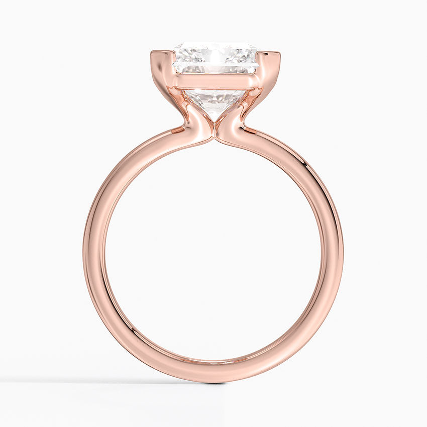 Каблучка з діамантом солітер Annika Semi-Bezel Radiant Cut