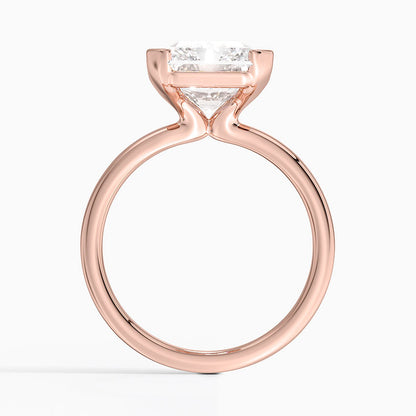 Каблучка з діамантом солітер Annika Semi-Bezel Radiant Cut