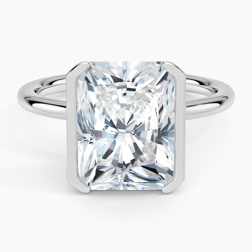 Каблучка з діамантом солітер Annika Semi-Bezel Radiant Cut