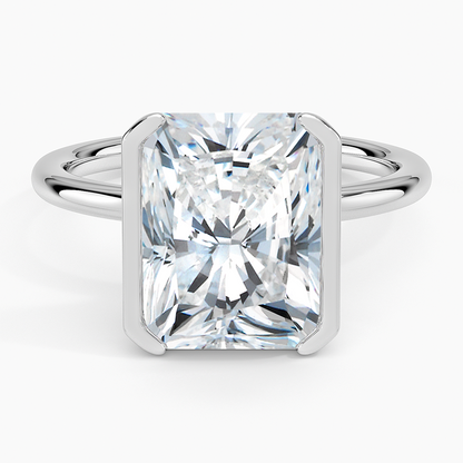 Каблучка з діамантом солітер Annika Semi-Bezel Radiant Cut