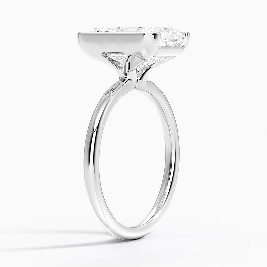Каблучка з діамантом солітер Annika Semi-Bezel Radiant Cut
