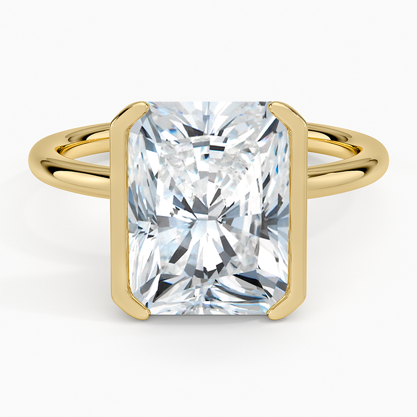 Каблучка з діамантом солітер Annika Semi-Bezel Radiant Cut