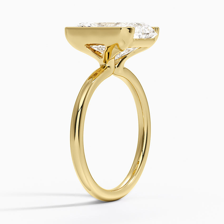 Каблучка з діамантом солітер Annika Semi-Bezel Radiant Cut