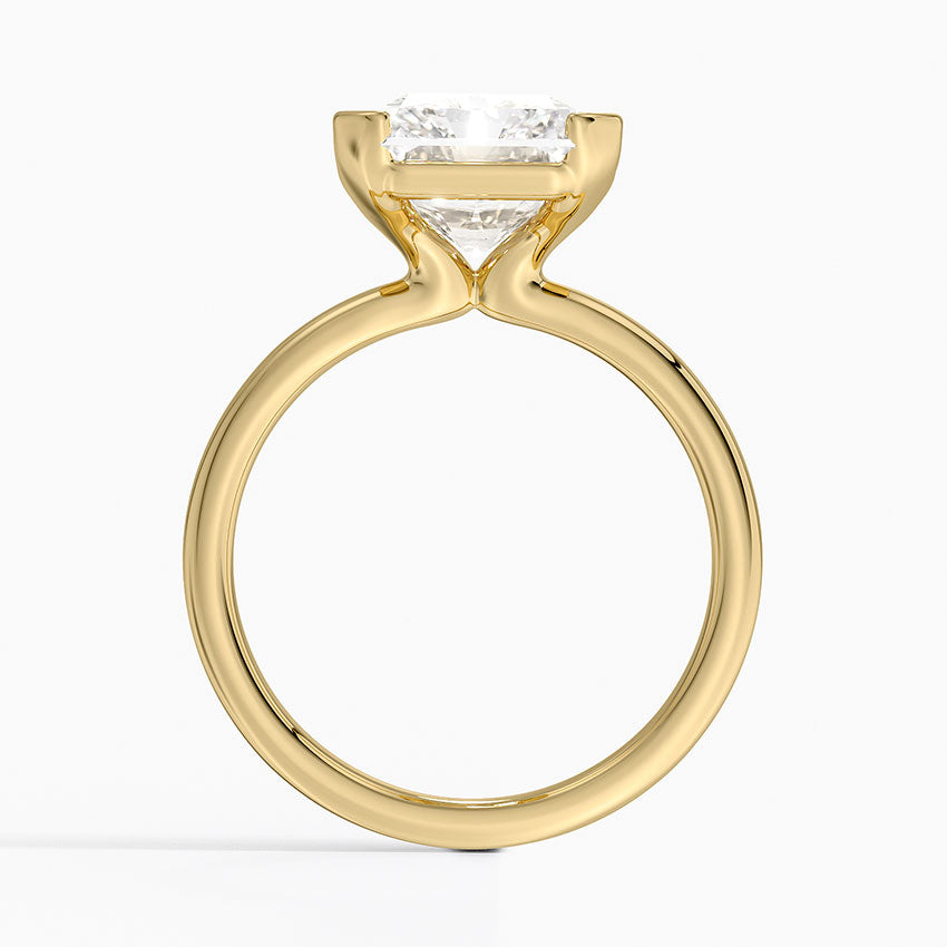 Каблучка з діамантом солітер Annika Semi-Bezel Radiant Cut