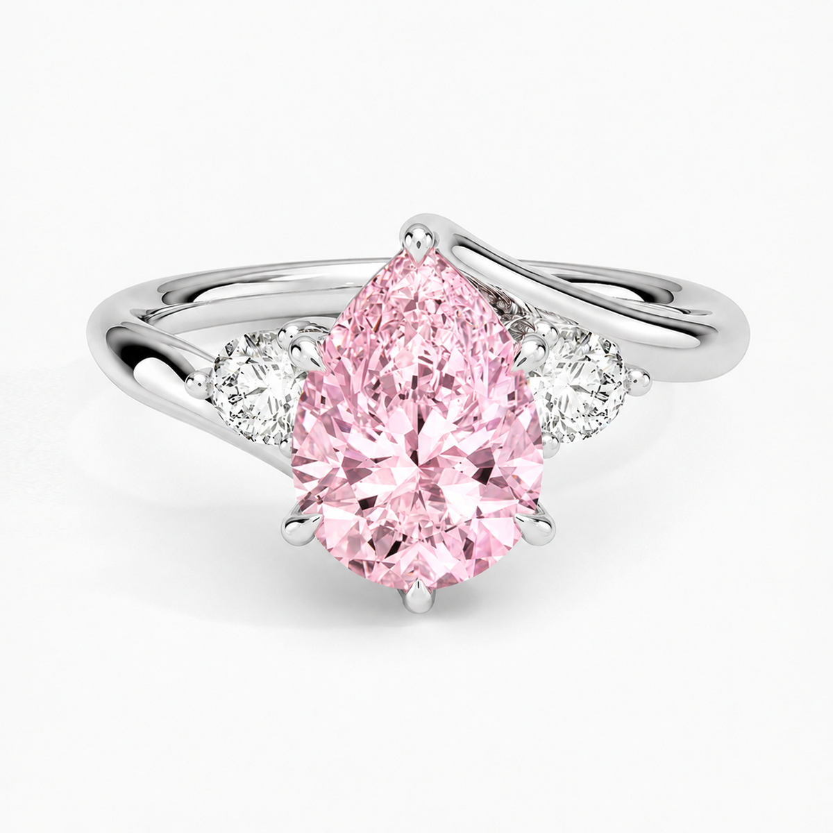 Opera Three Stone Diamond Engagement Ring